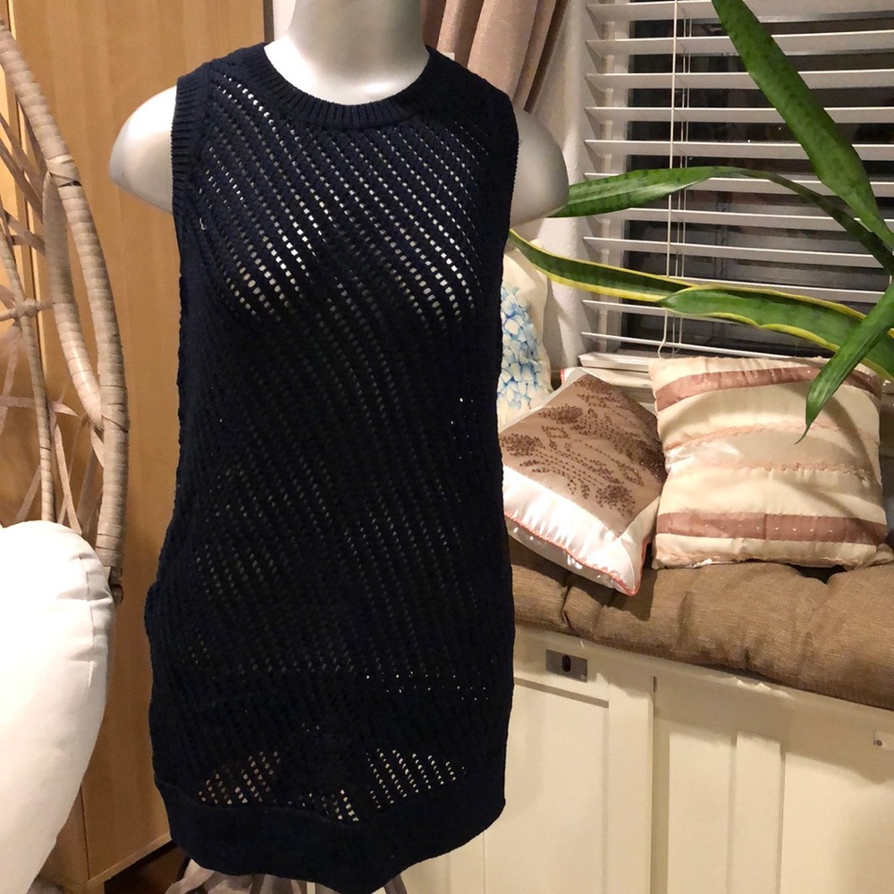 Vince mesh stitch tank XXS blue (sw1)